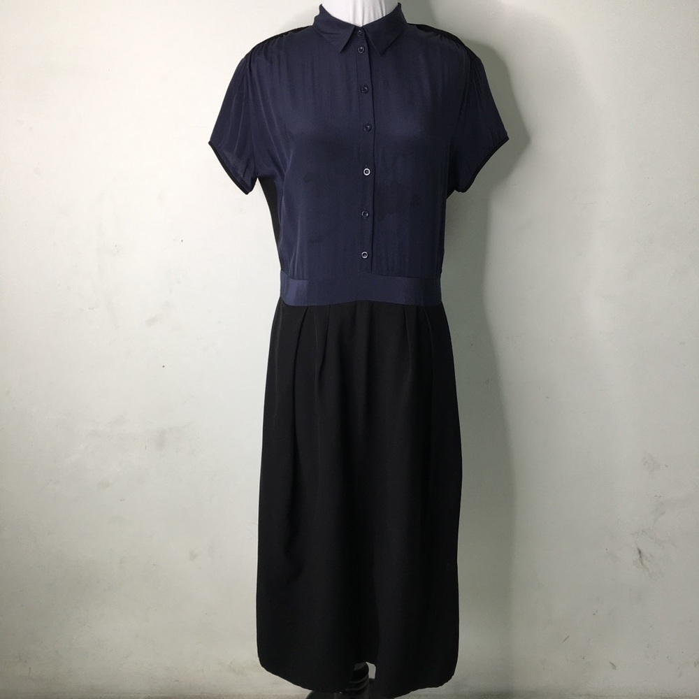 Maje Womens Blue Short Sleeve Dress Size 40 / Large